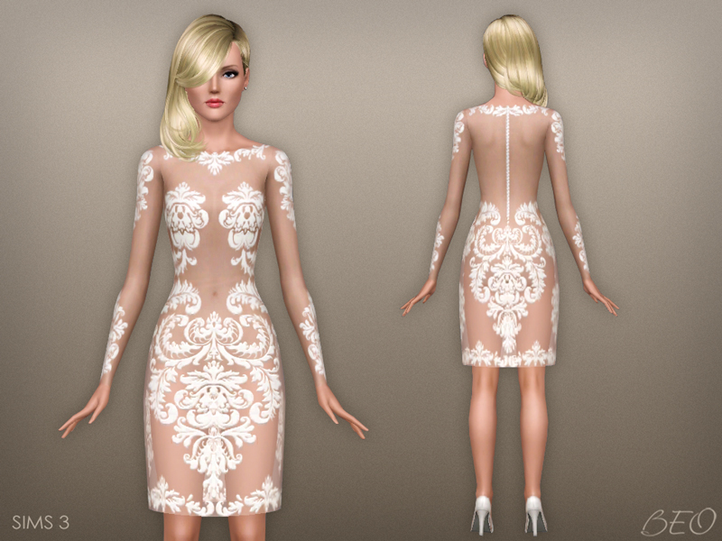 Dress - Anveay 02 for The Sims 3 by BEO